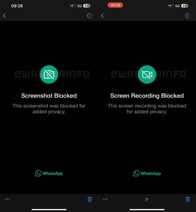 WhatsApp will block screenshots for images set to 'View Once"
